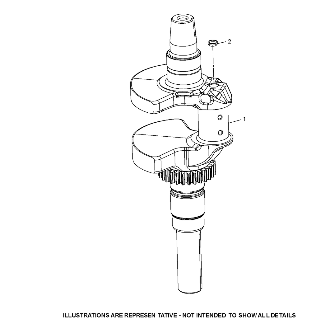 Kt730-3063 Crankshaft Diagram and Parts List for KT730-3063  Cub Cadet Lawn Tractor